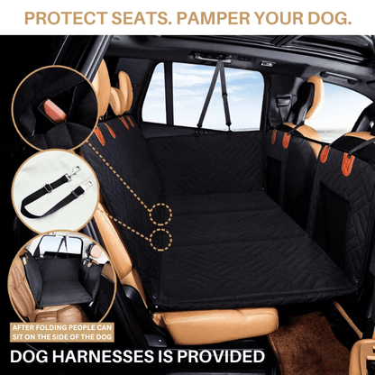 PawRide™ Premium Hard-Bottom Car Back Seat Cover Extender Protector