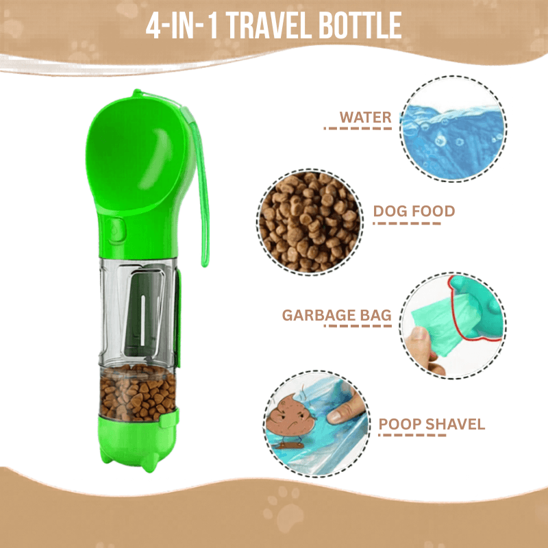 PawRide™ 4 IN 1 DOG FEEDER WATER BOTTLE
