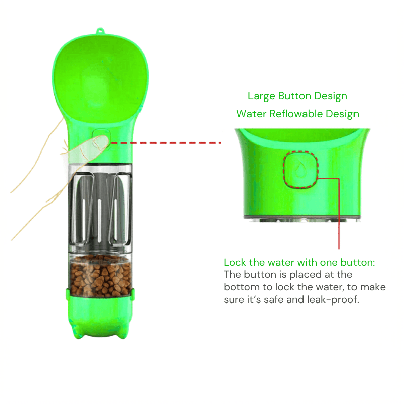 PawRide™ 4 IN 1 DOG FEEDER WATER BOTTLE