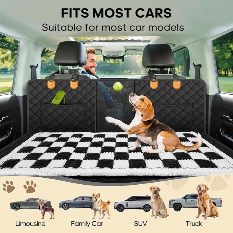 PawRide™ Premium Backseat Dog Bed Mat Protector