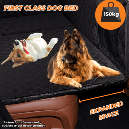 PawRide™ Premium Hard-Bottom Car Back Seat Cover Extender Protector