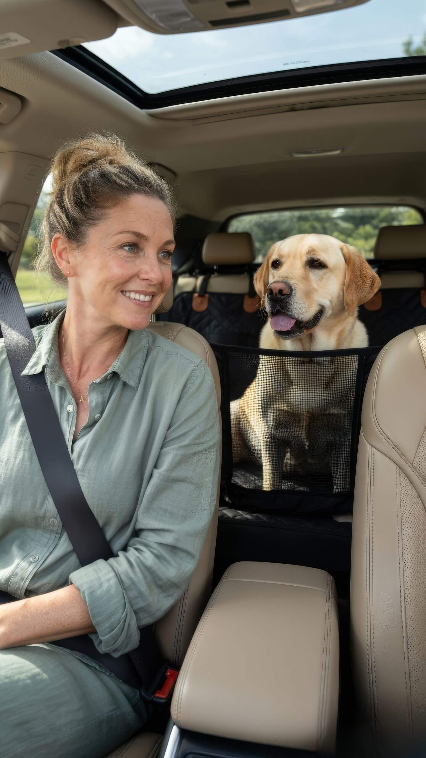 PawRide™ Premium Hard-Bottom Car Back Seat Cover Extender Protector